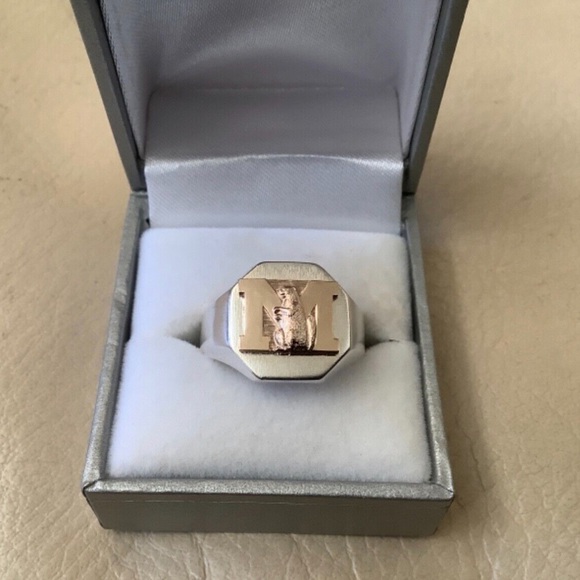 14K Gold MIT Massachusetts Institute of Technology BEAVER Sterling Ring